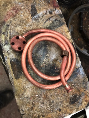 Super heater coil silver soldered Super heater coil silver soldered