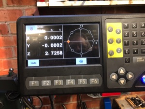 DRO set for drilling crown wheels