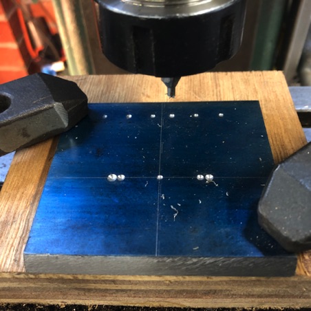 Marking out the end plate