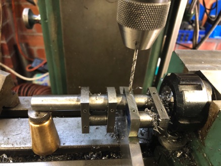 Drilling the crank for pinning
